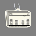 Paper Air Freshener Tag W/ Tab - Folded Newspaper (Wide)